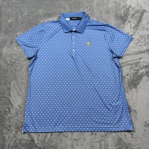 RLX Golf Ralph Lauren Women's XL Poka Dot Tailored Fit Jersey Polo Ryder Cup